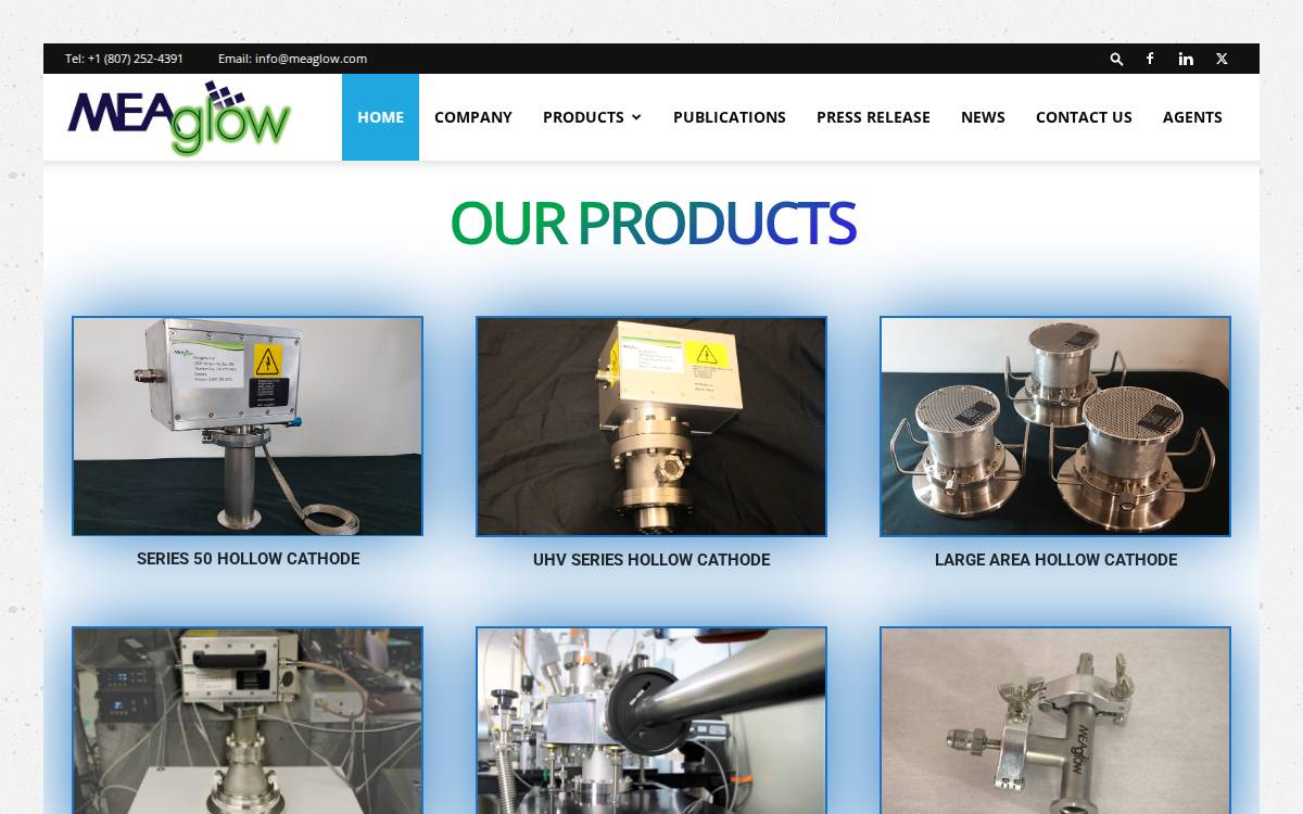 Meaglow Ltd. website preview