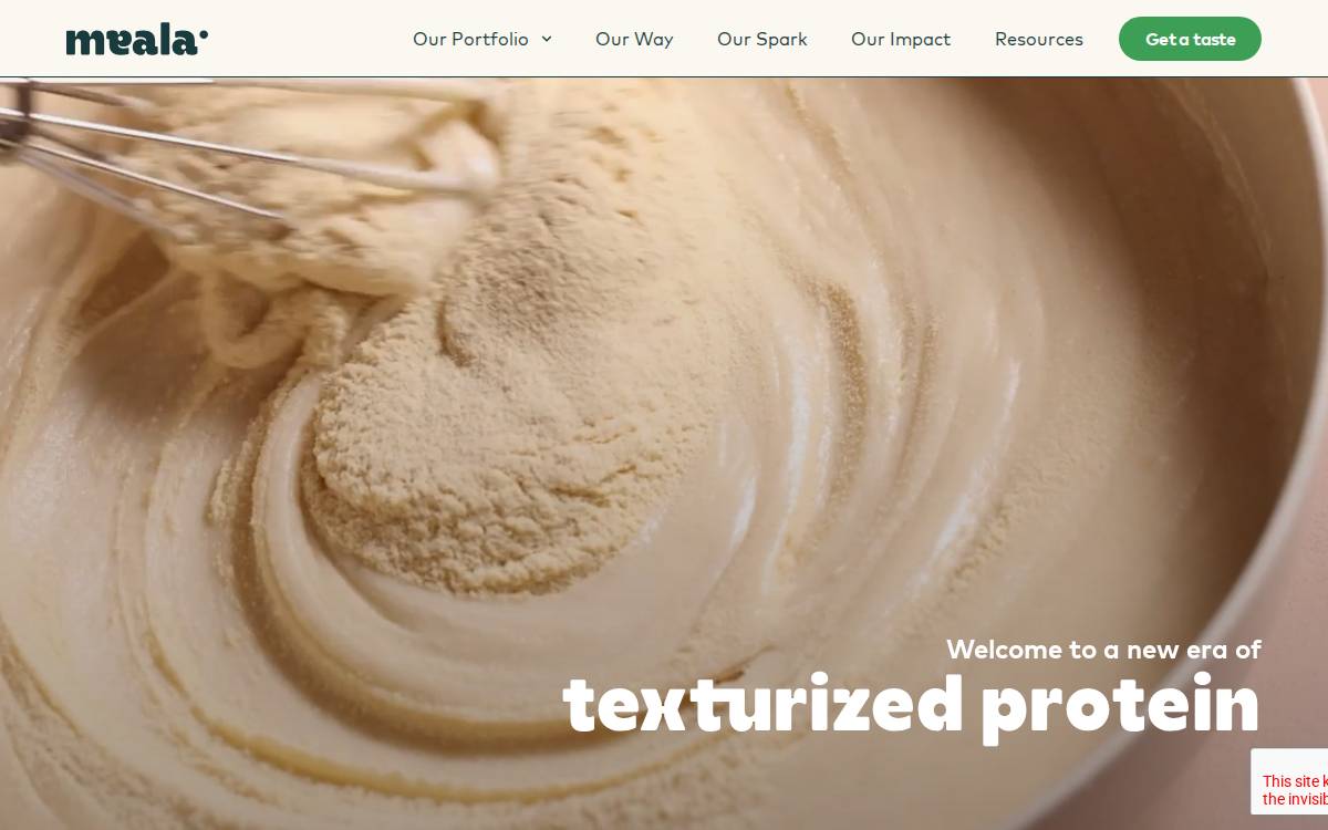 Meala Foodtech website preview