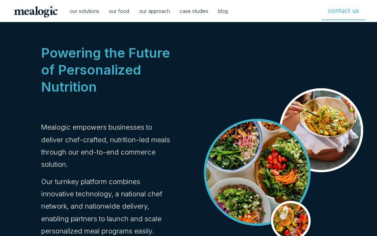 Mealogic (fka Territory Foods) website preview