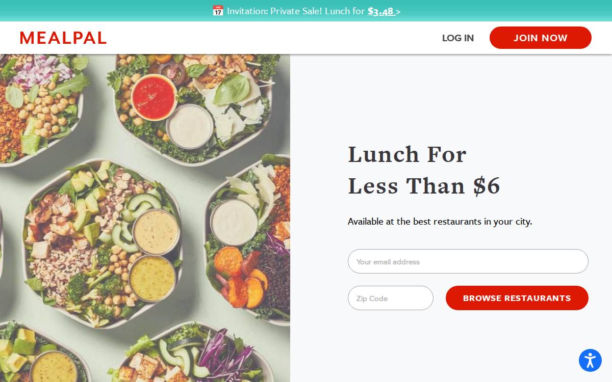 MealPal website preview