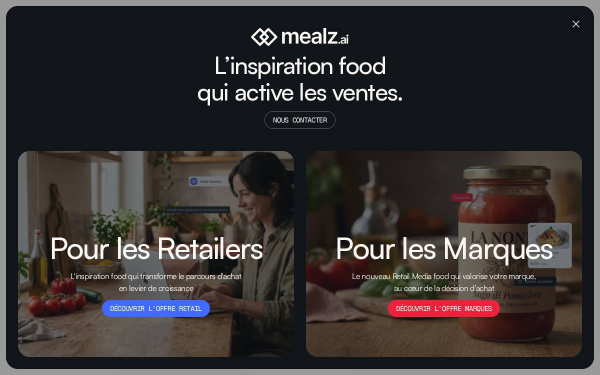 Mealz website preview