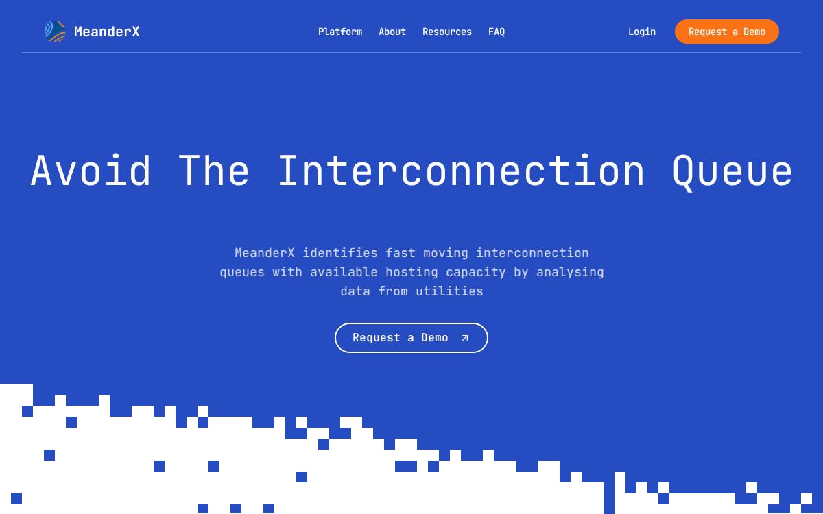 Meanderx website preview
