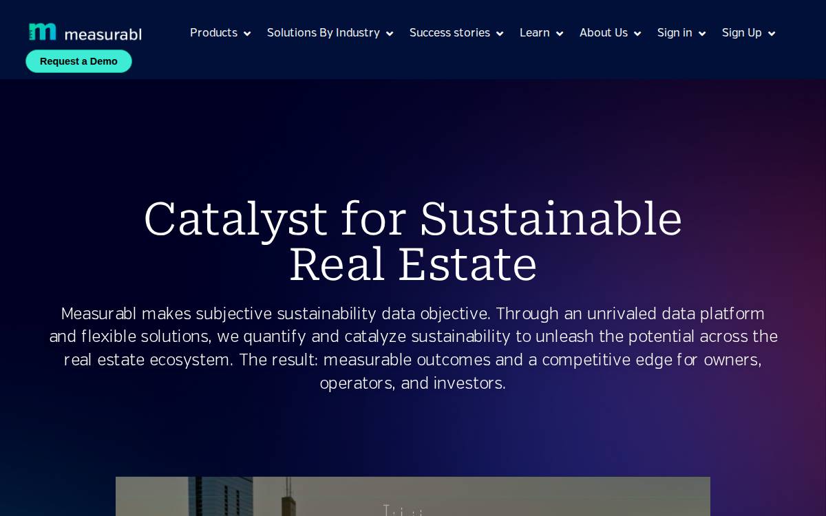 Measurabl website preview