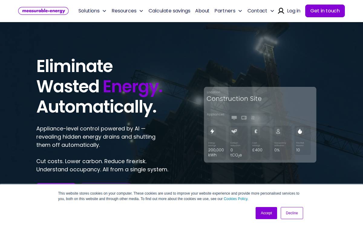 Measurable Energy website preview