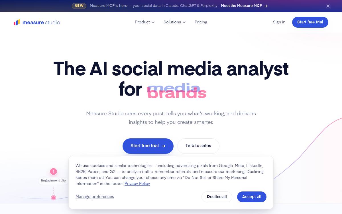 Measure Studio website preview