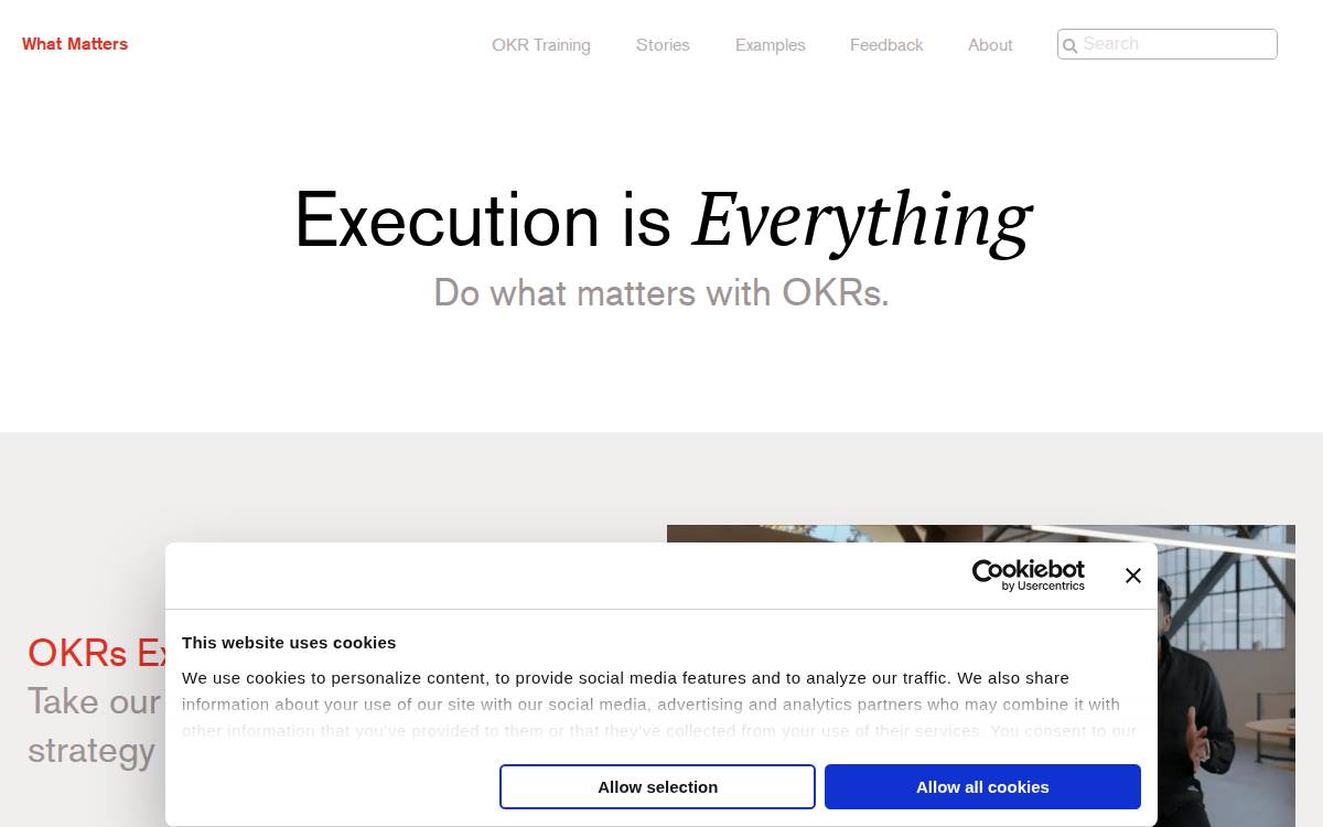 Measure What Matters website preview