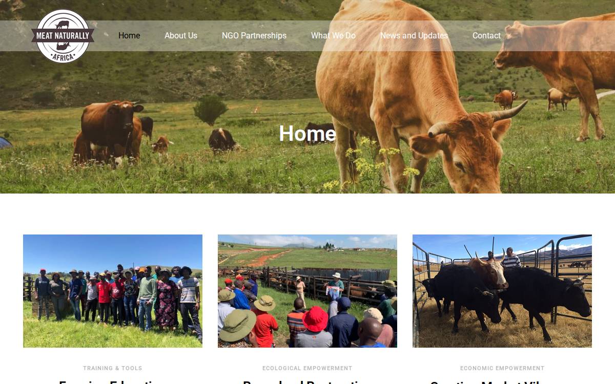Meat Naturally website preview