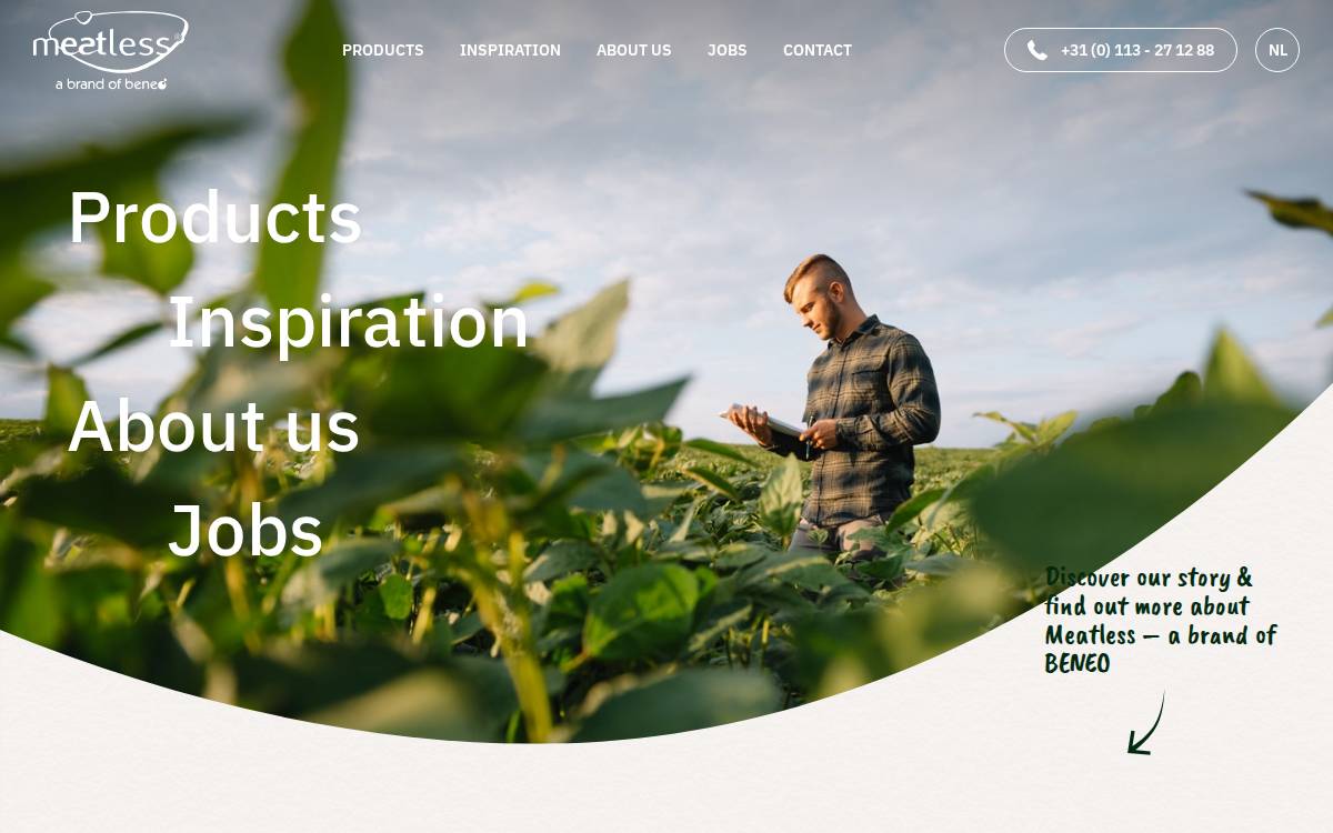 Meatless website preview