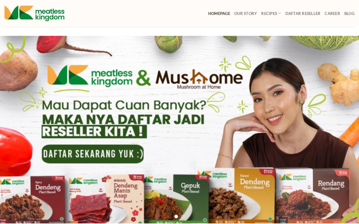 Meatless Kingdom website preview