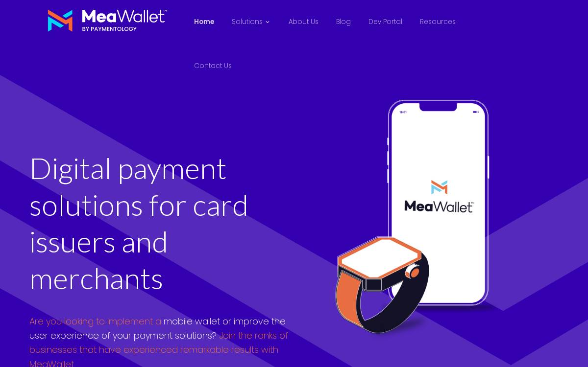 MeaWallet website preview