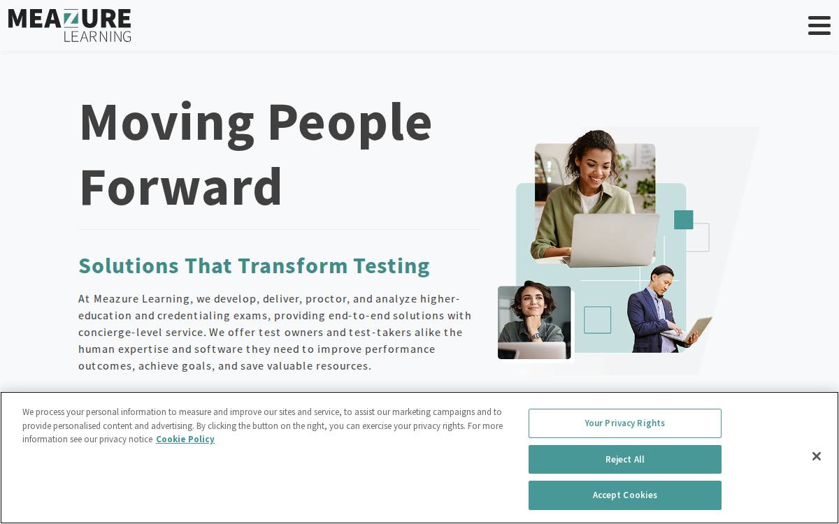 Meazure Learning website preview