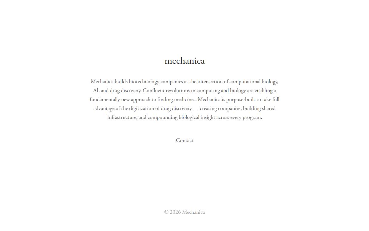 Mechanica Partners website preview