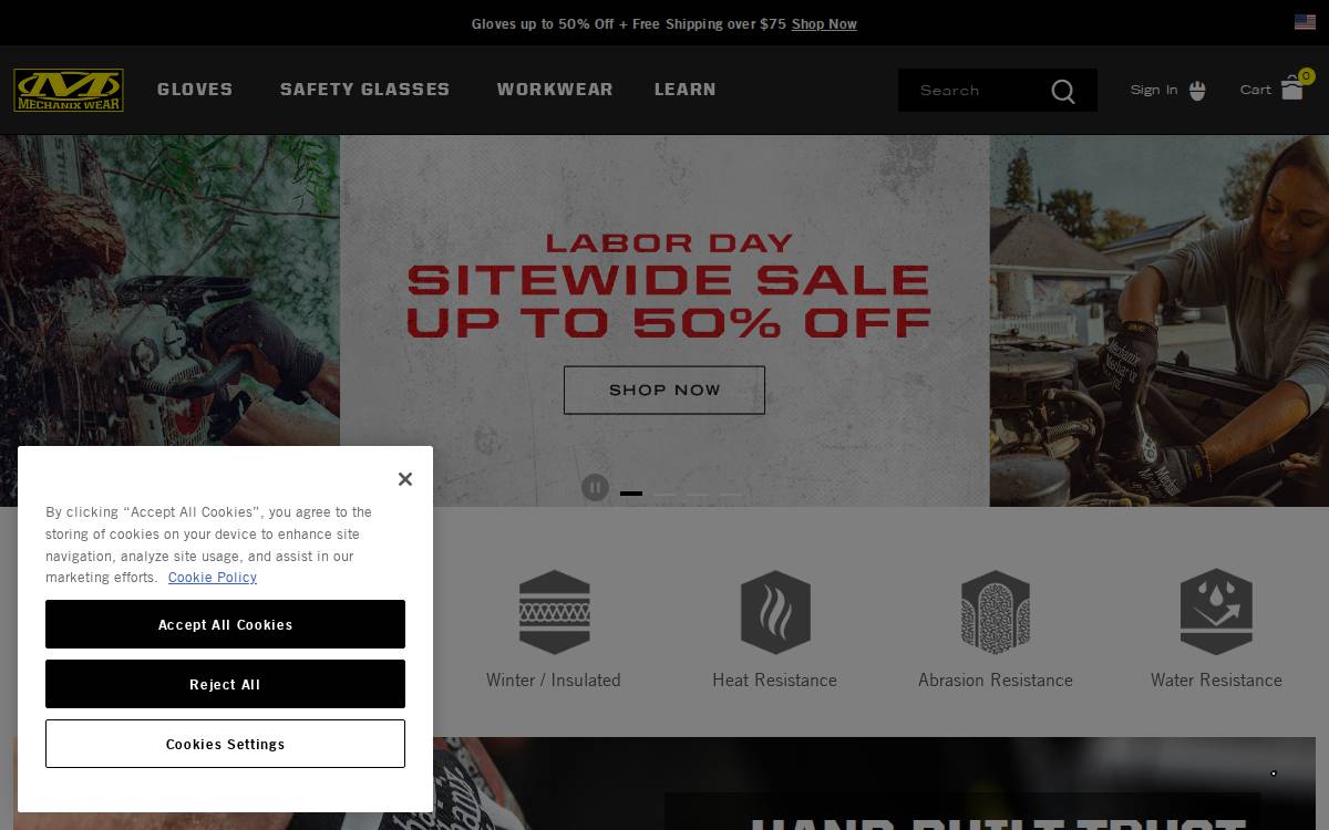 Mechanix Wear website preview