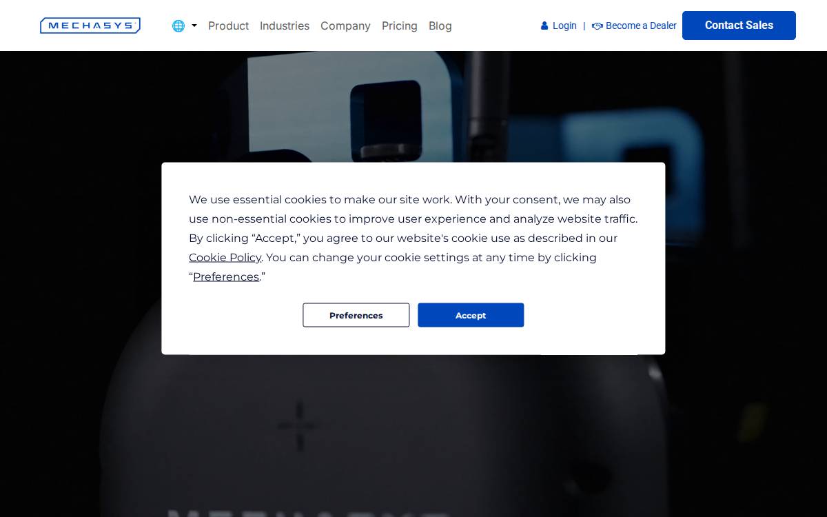 Mechasys website preview