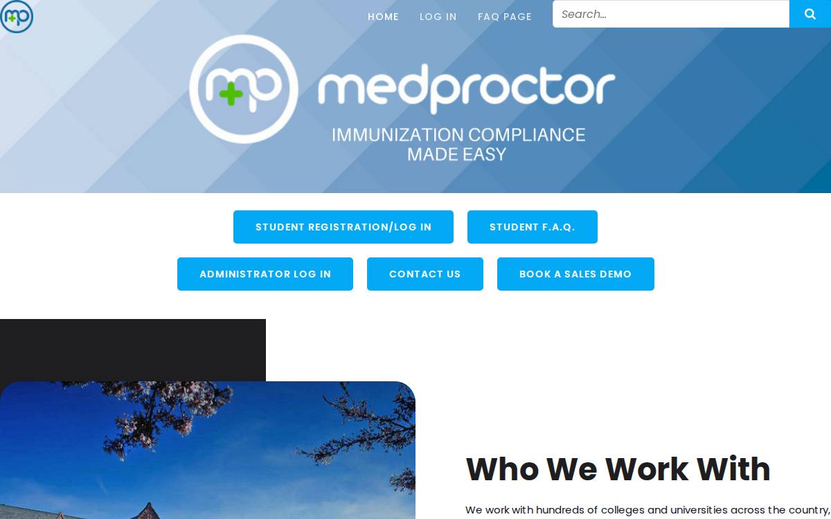 Med Proctor website preview