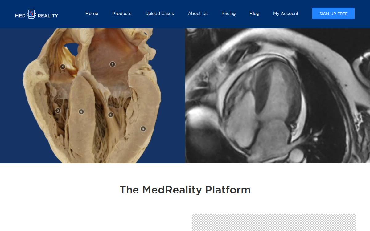Med Reality website preview