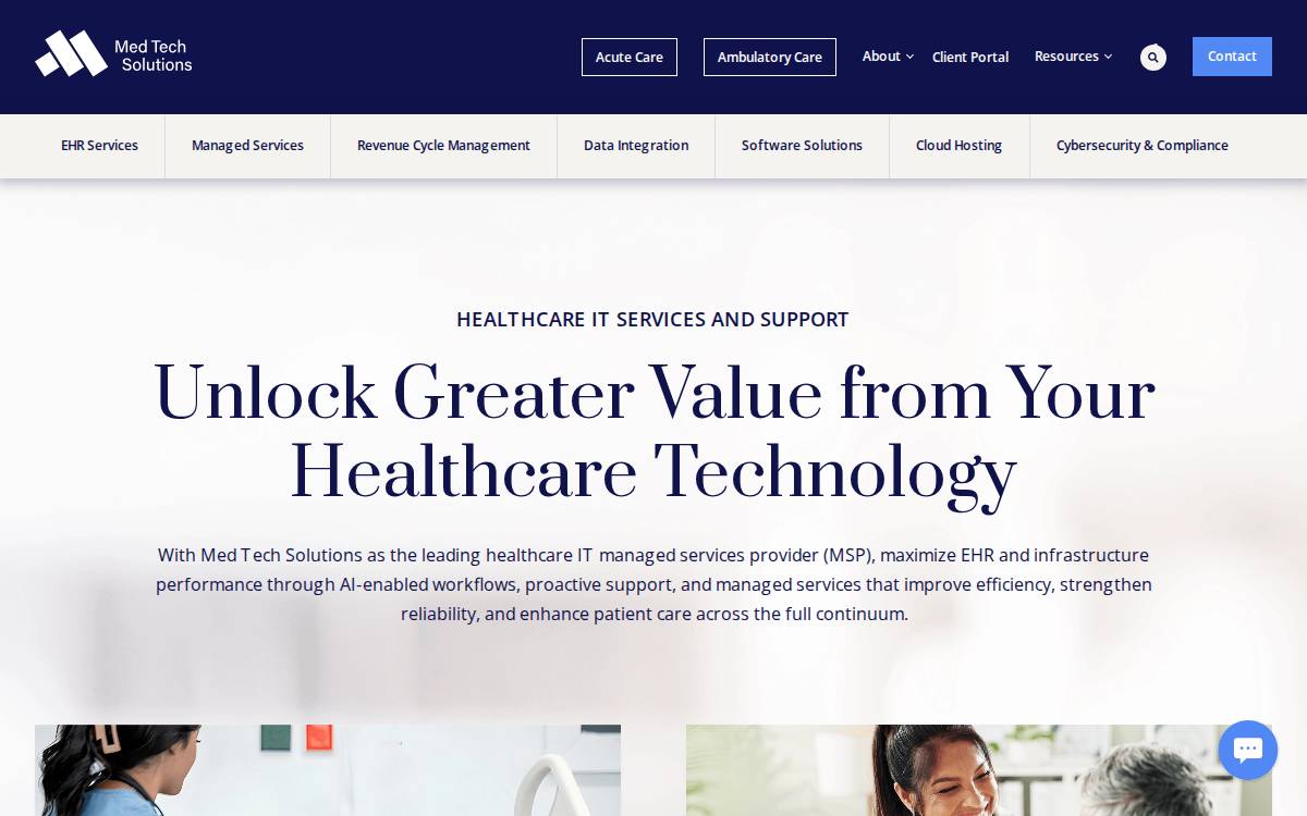 Med Tech Solutions website preview