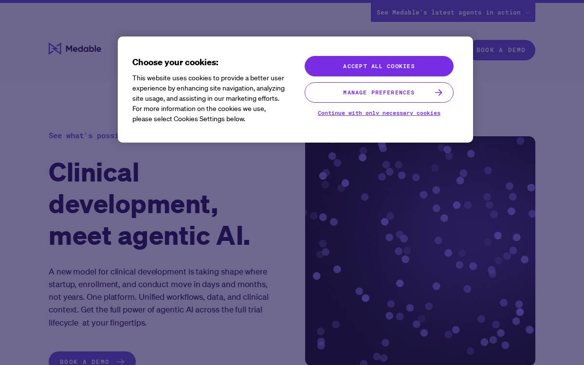 Medable website preview