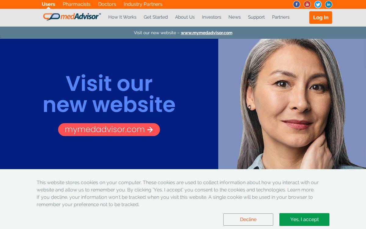 MedAdvisor website preview