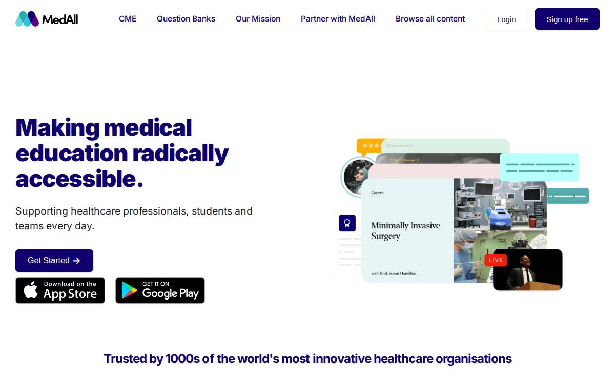 Medall website preview