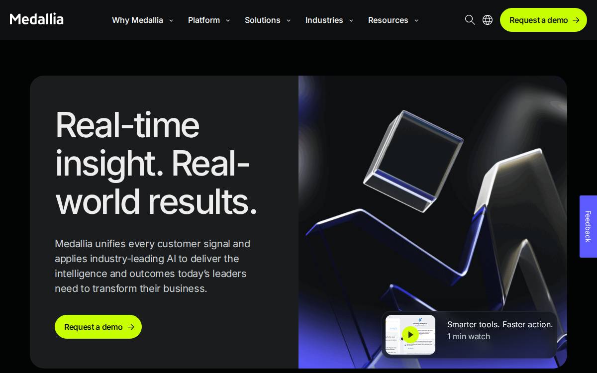 Medallia website preview