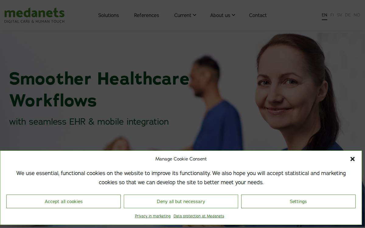 Medanets website preview
