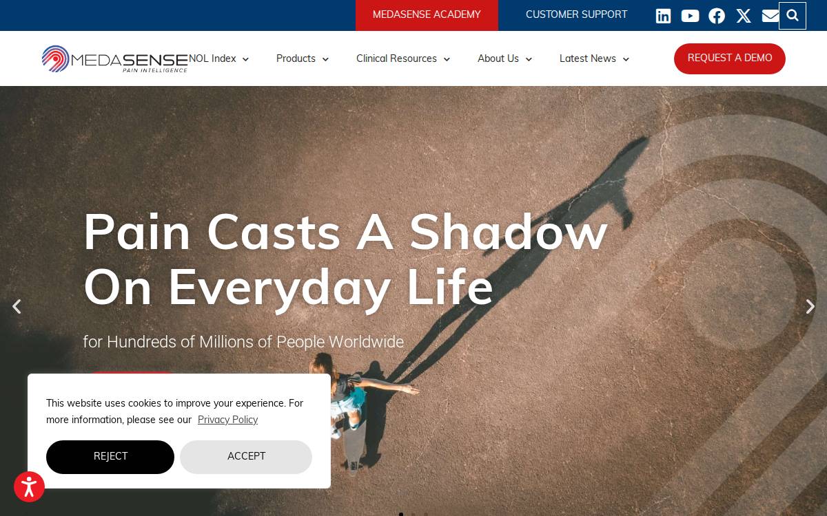 Medasense website preview