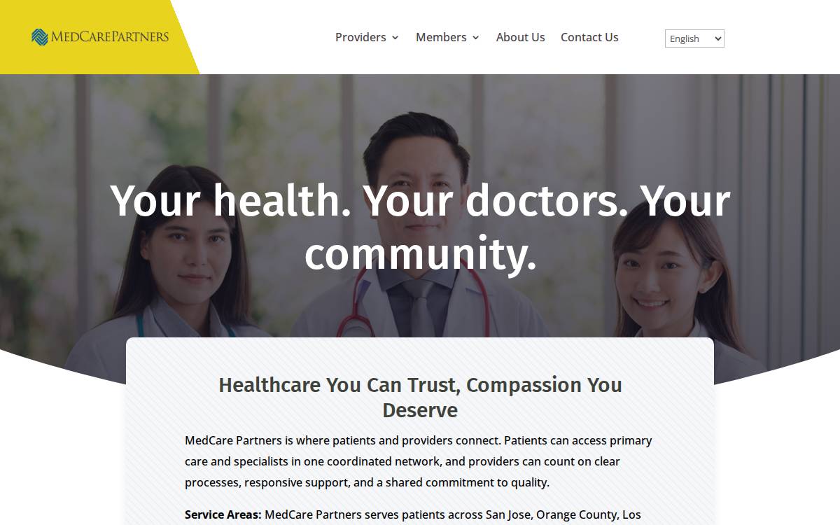 MedCare Partners website preview