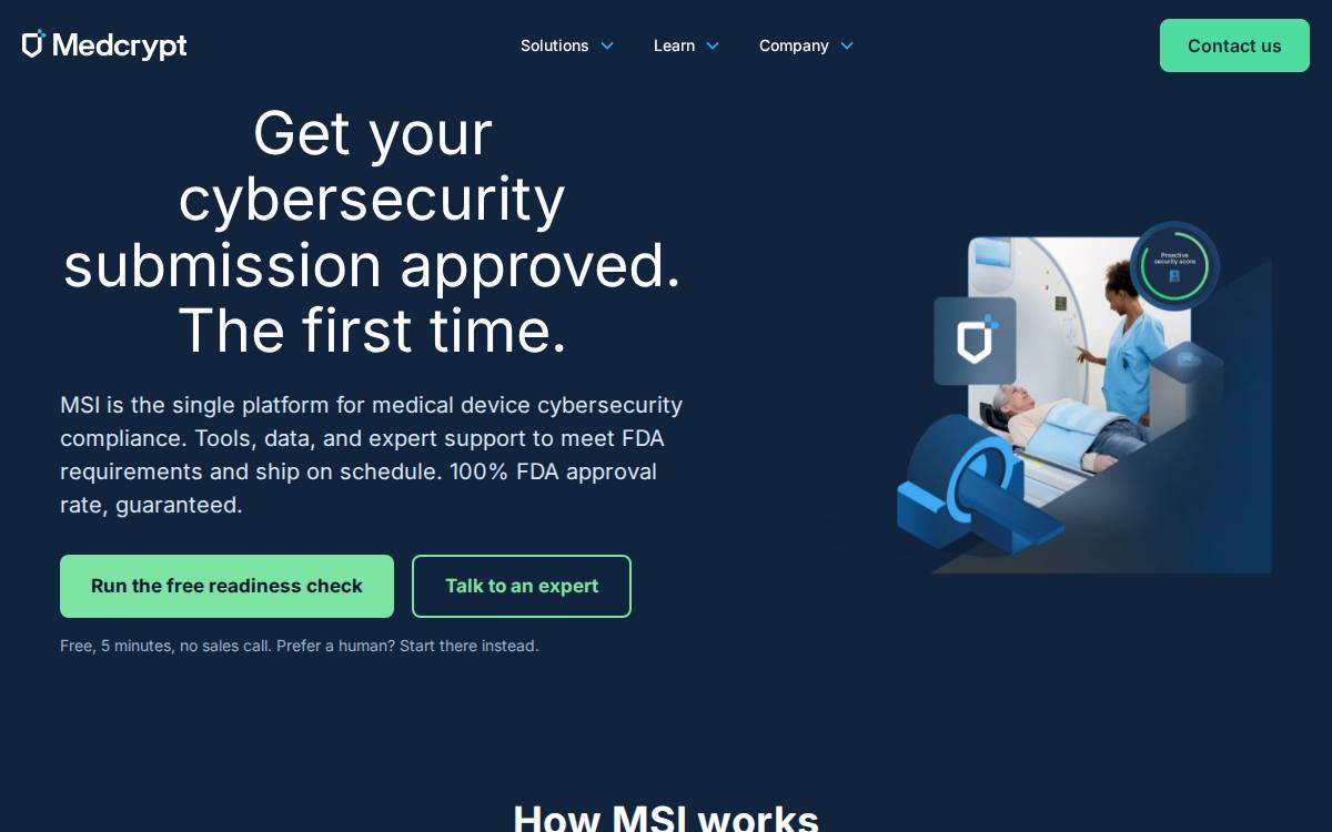 Medcrypt website preview