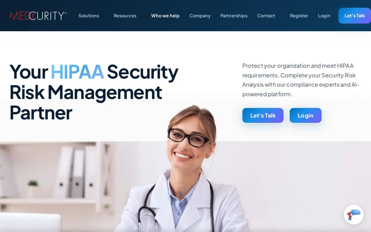Medcurity website preview