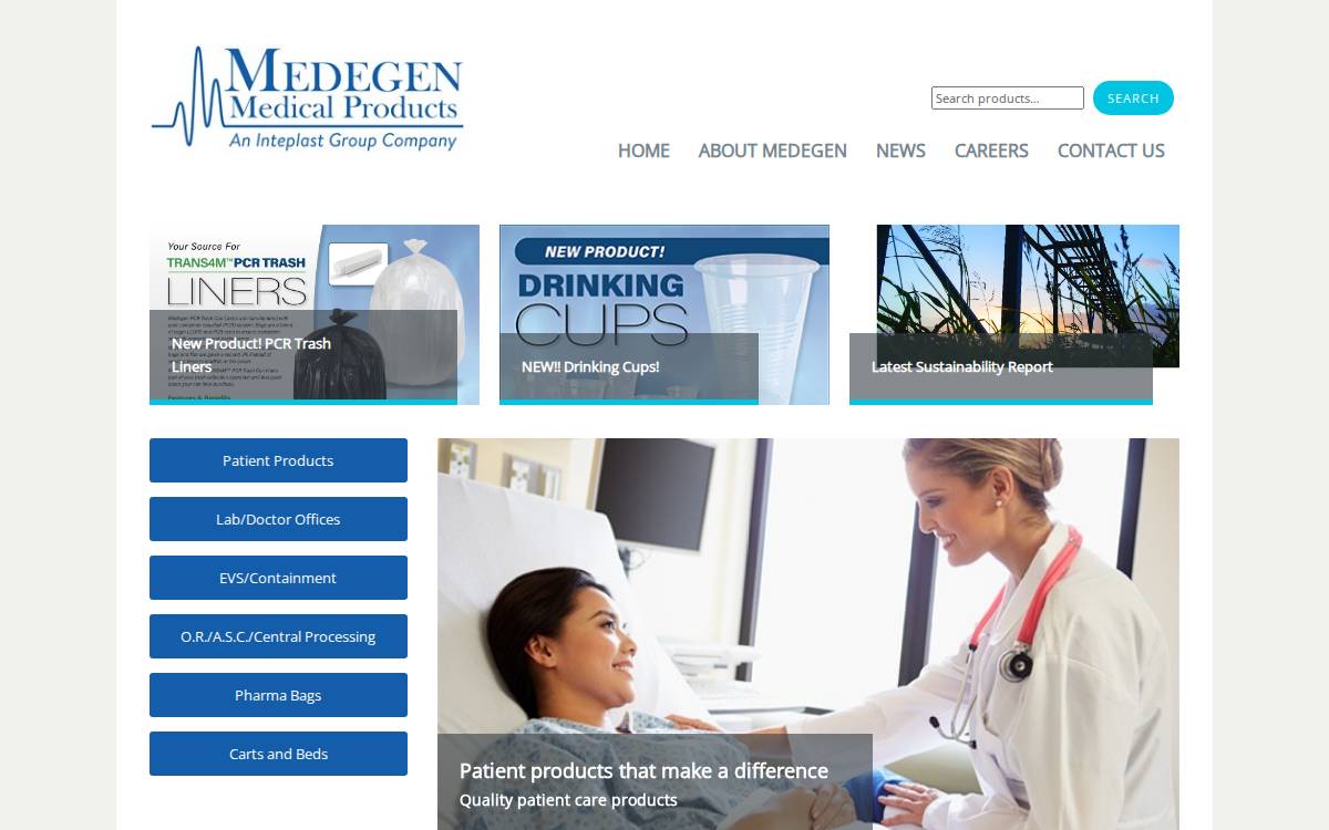 Medegen Medical Products, LLC website preview