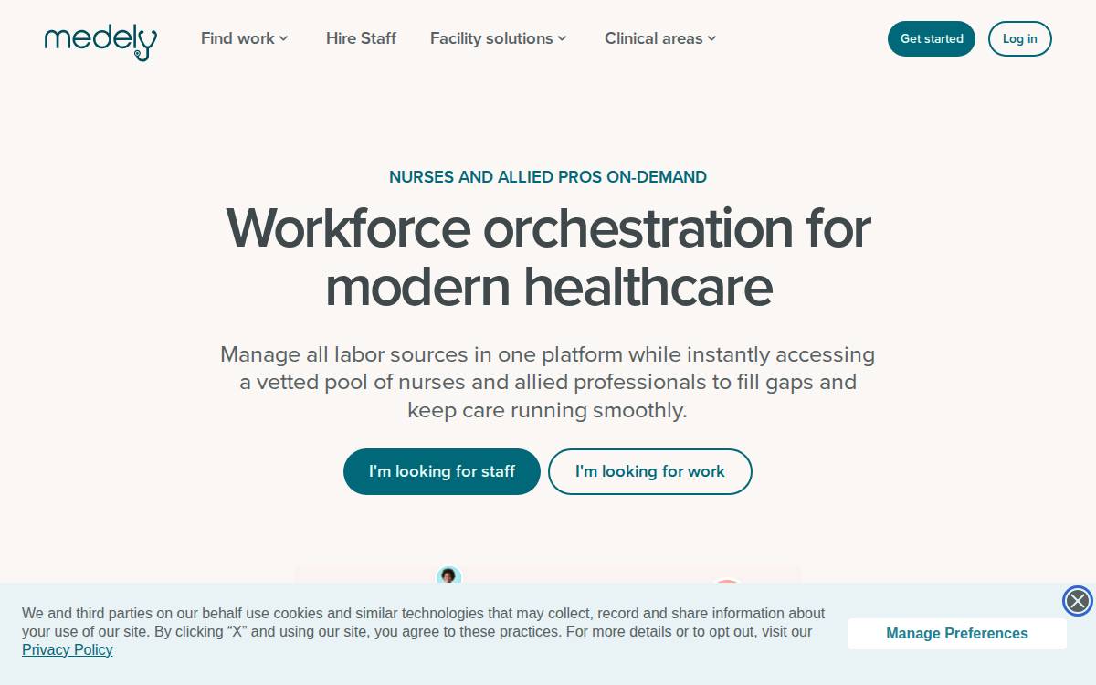 Medely website preview