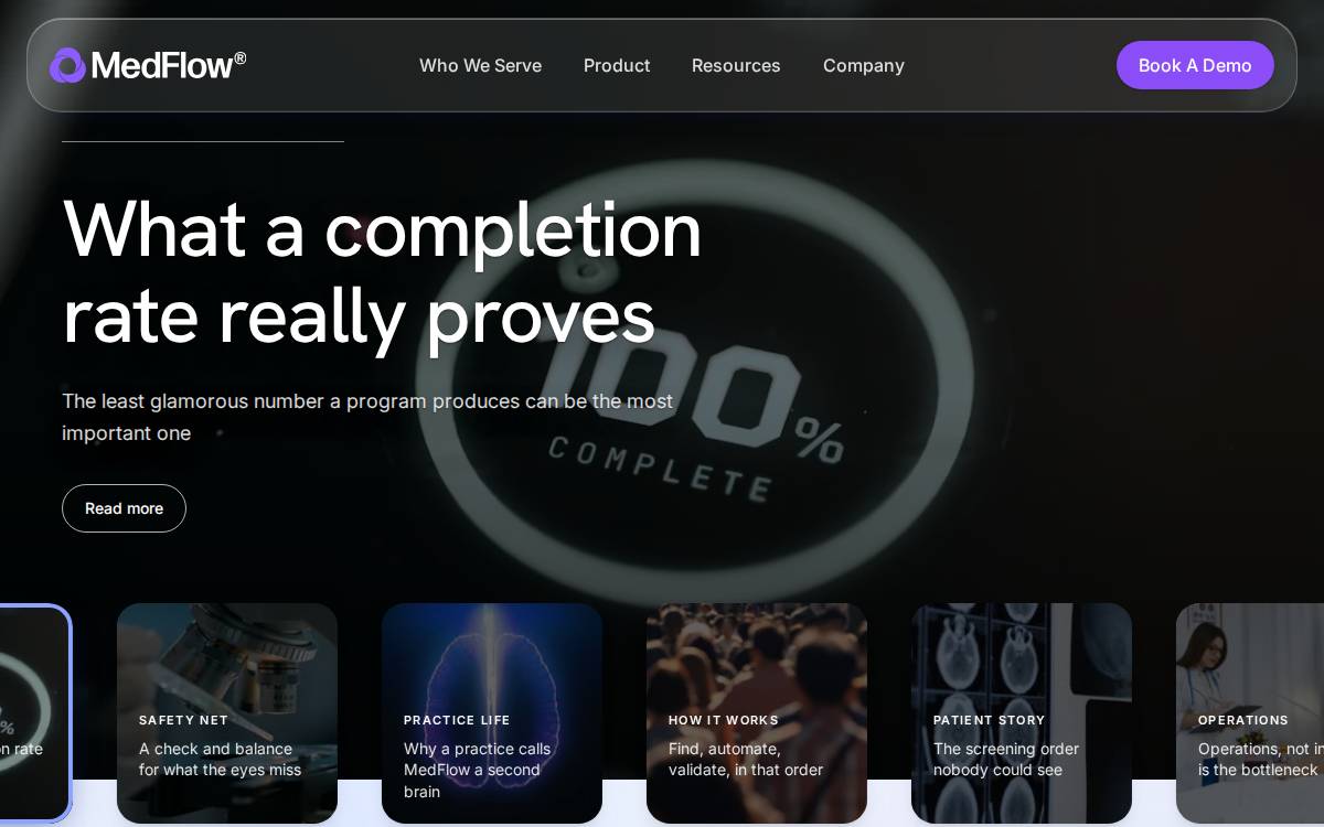 Medflow website preview