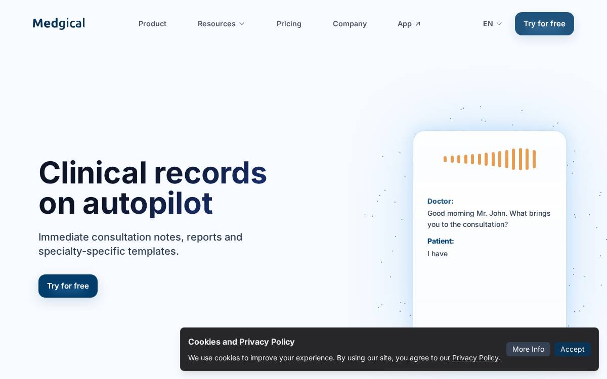 Medgical website preview