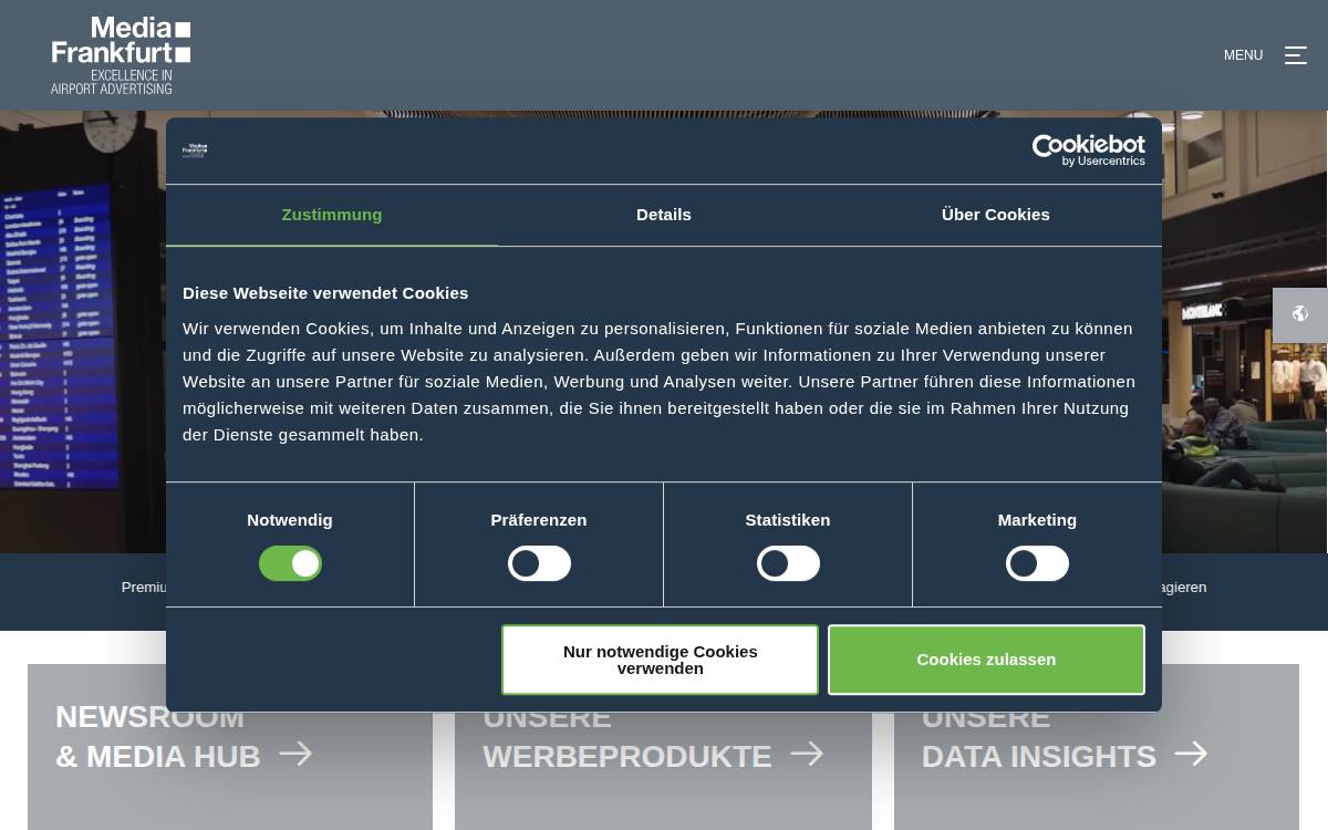 Media Frankfurt website preview