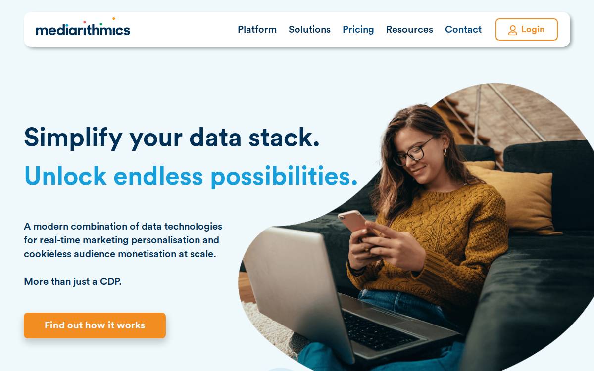 Mediarithmics website preview