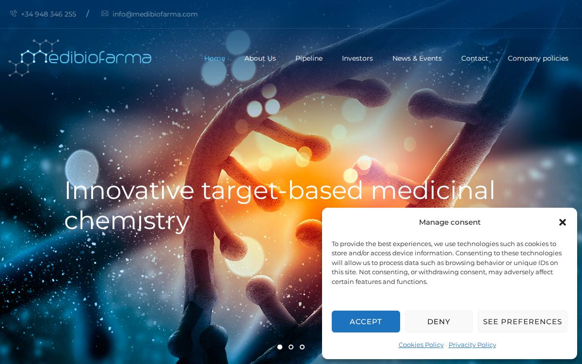 Medibiofarma S L website preview