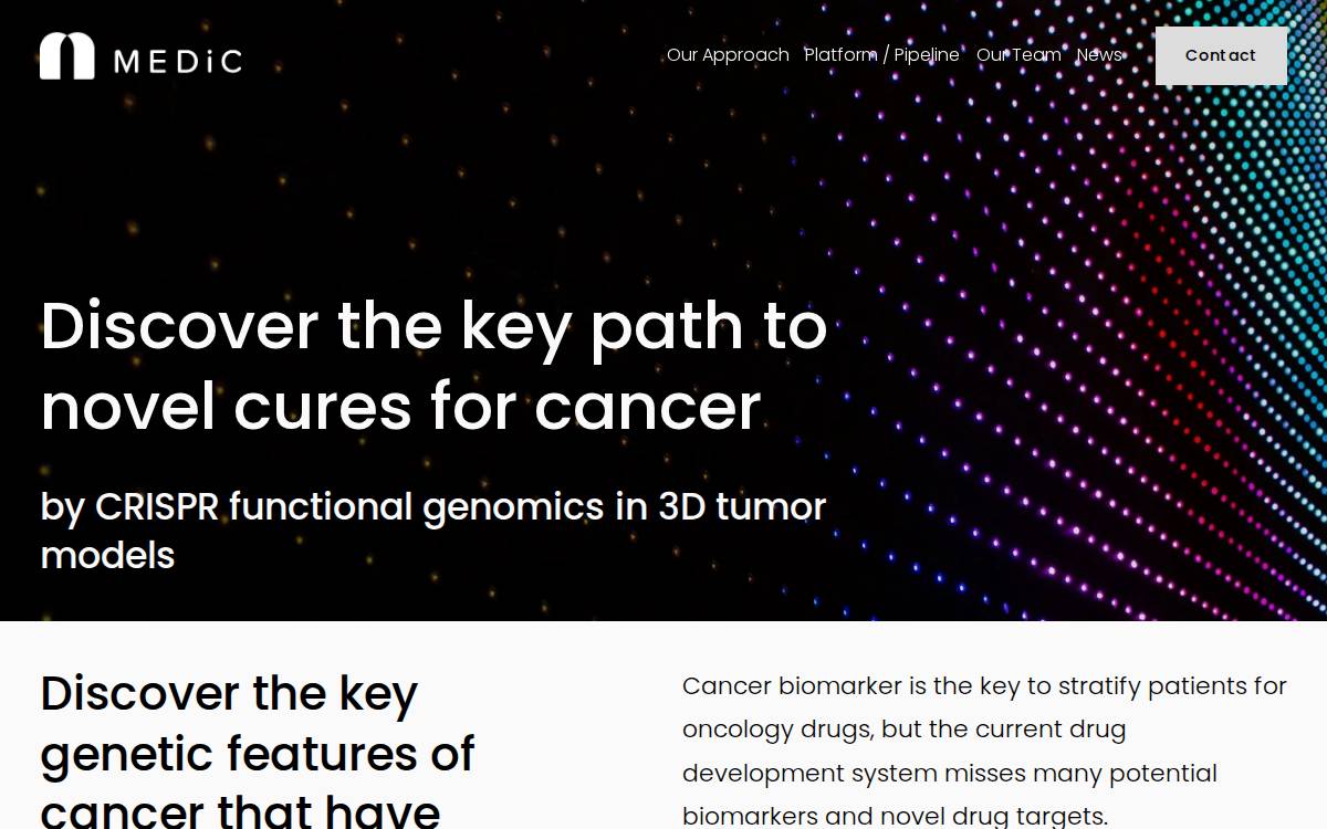 Medic Life Sciences website preview