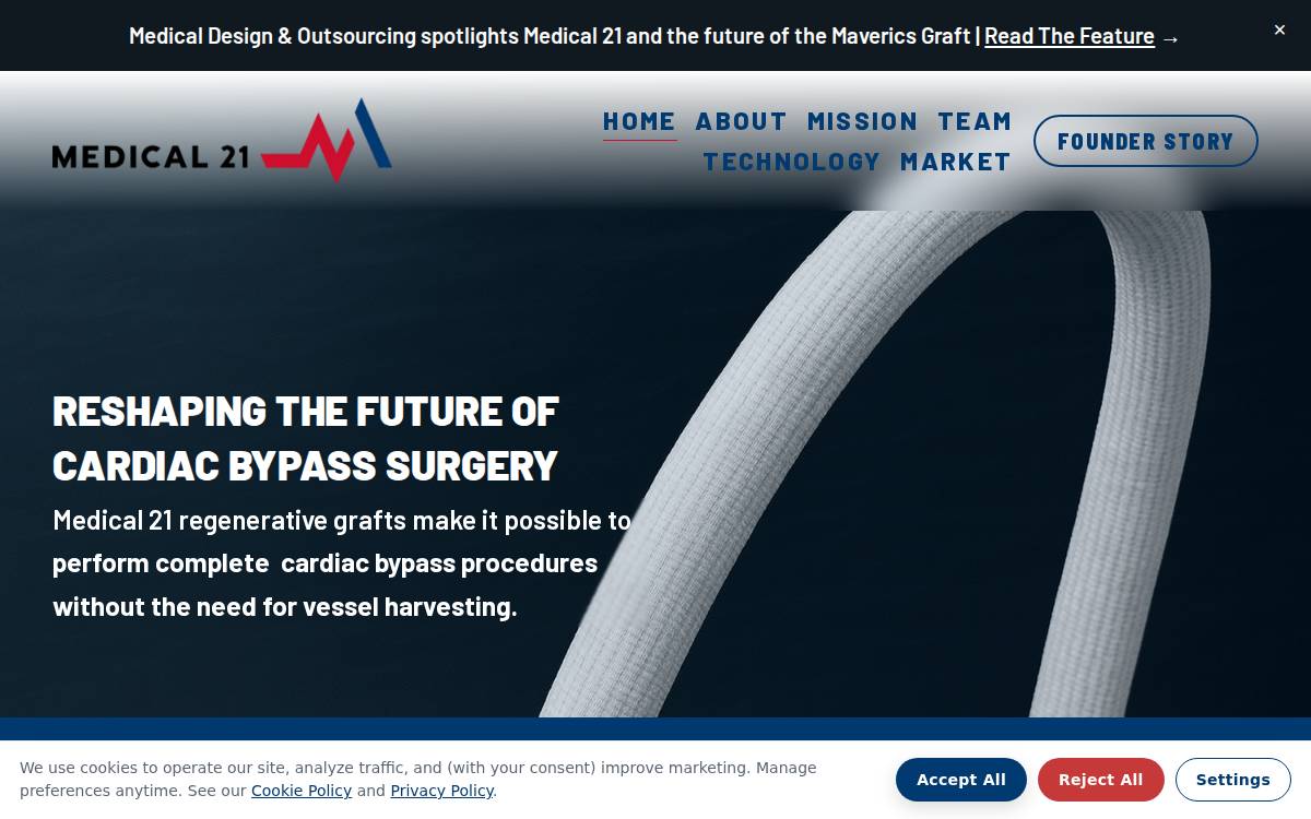 Medical 21 website preview