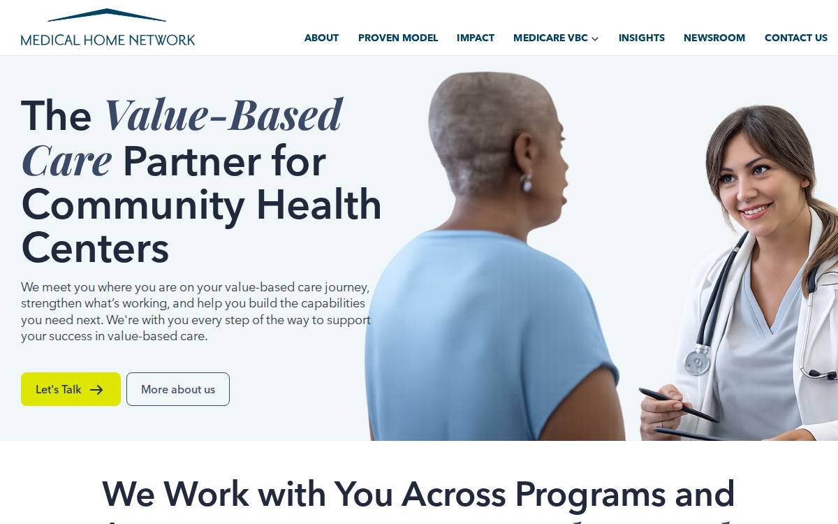 Medical Home Network website preview