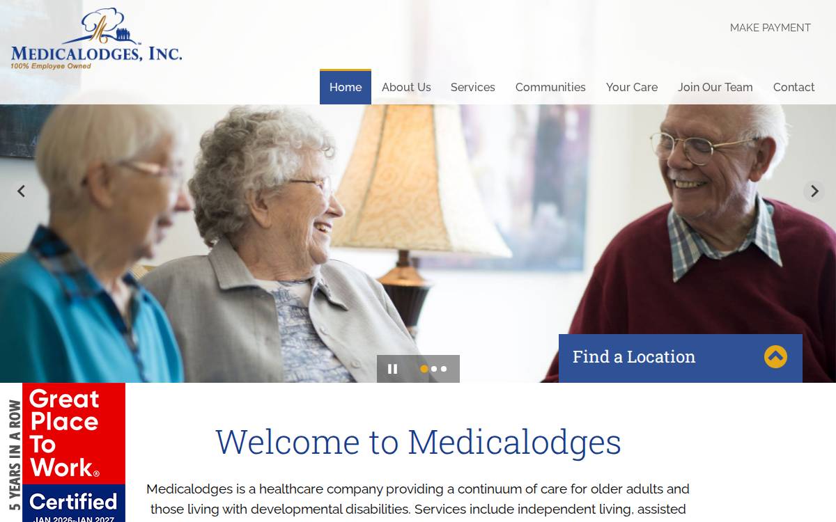 Medicalodges website preview