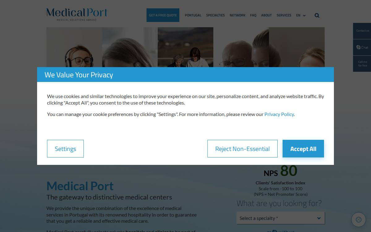 Medicalport website preview