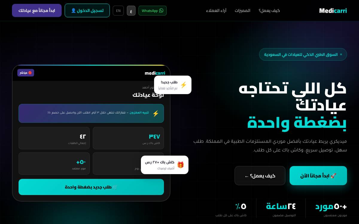 Medicarri website preview