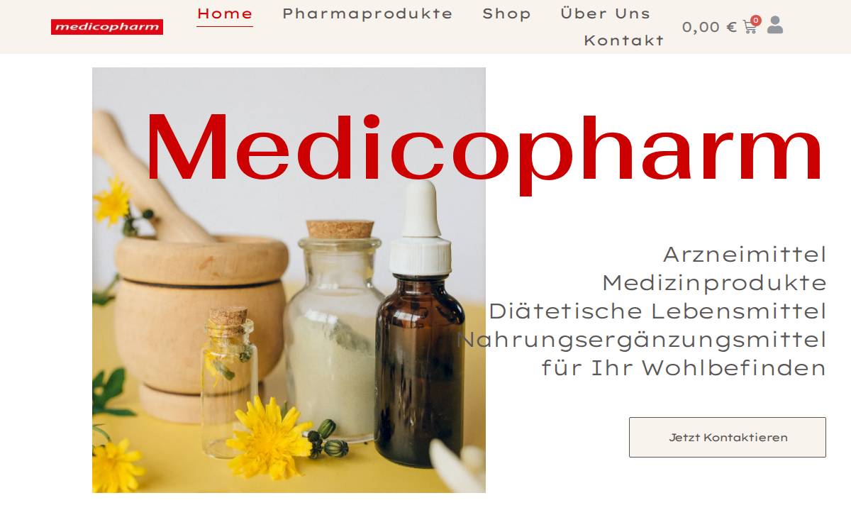 Medicopharm website preview
