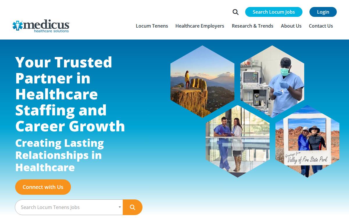 Medicus Healthcare Solutions website preview