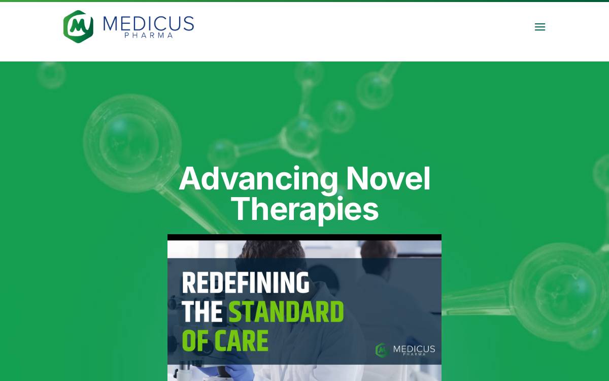 Medicus Pharma website preview