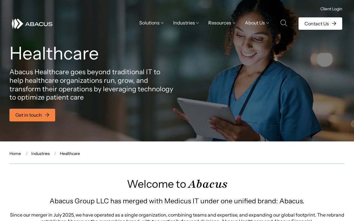Medicus IT website preview