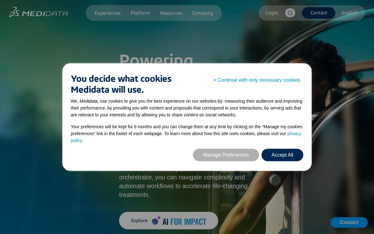 Medidata website preview