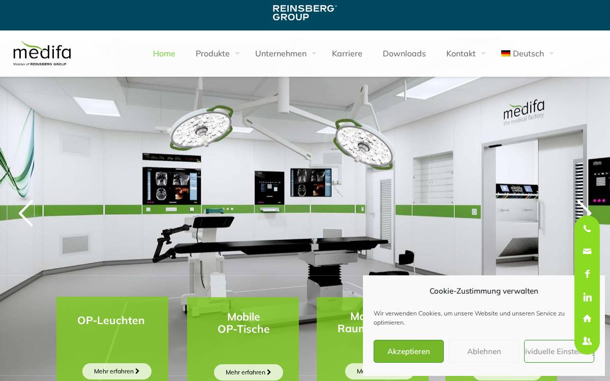 Medifa website preview