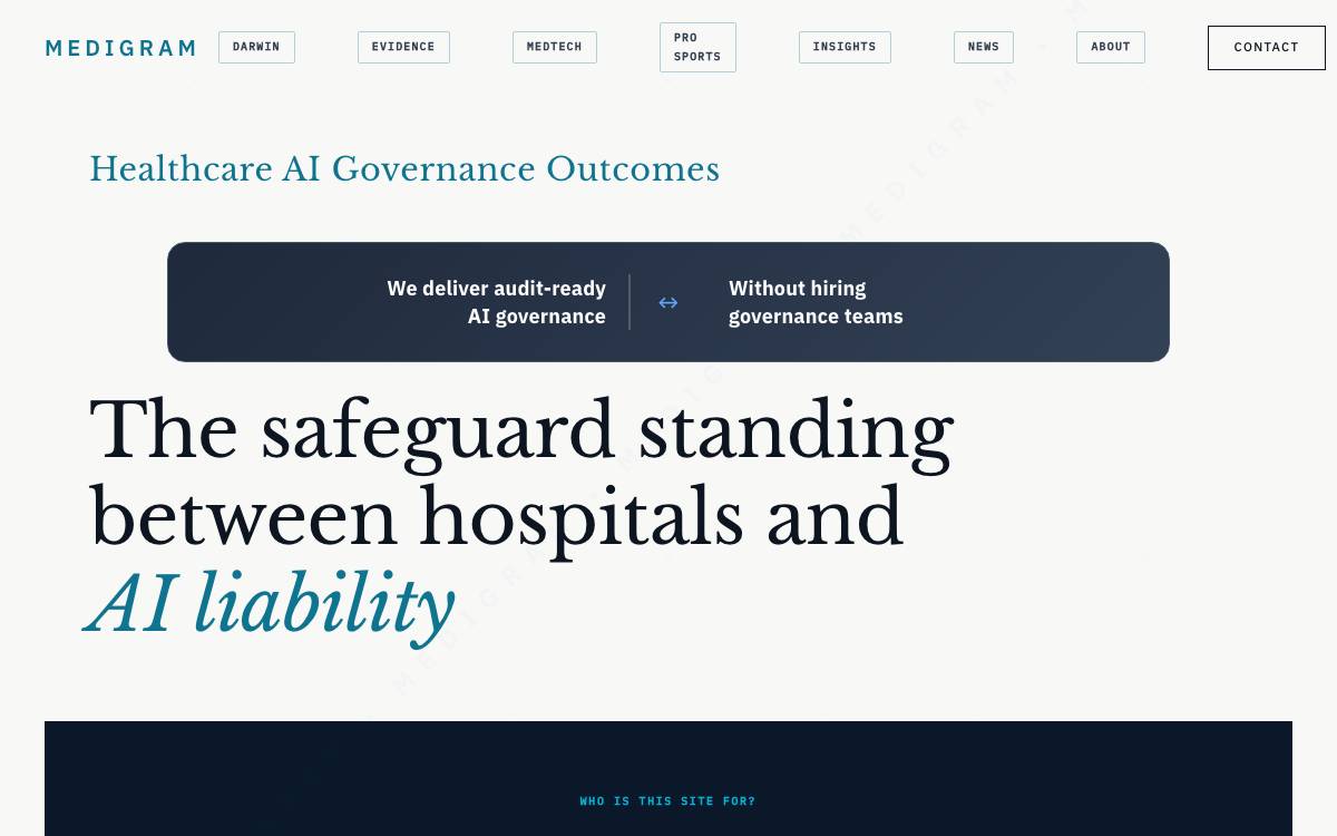 Medigram website preview